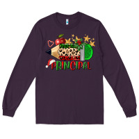 Plum christmas principal pencil Long Sleeve Tee - FaDigitalArtStudio