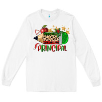 White christmas principal pencil Long Sleeve Tee - FaDigitalArtStudio