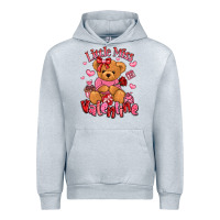 Heather Grey little miss valentine teddy bear Urban Hoodie - LillyAllenDesigns