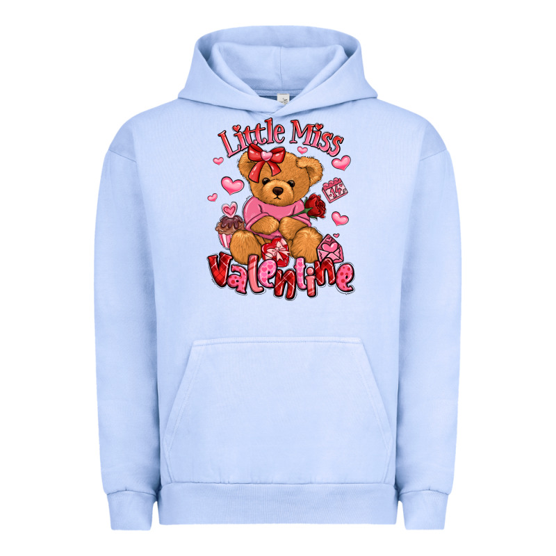 Little Miss Valentine Teddy Bear Urban Hoodie by LillyAllenDesigns | Teevron