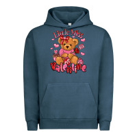 Pigment Midnight Navy little miss valentine teddy bear Urban Hoodie - LillyAllenDesigns