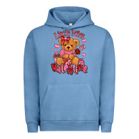 Pigment Pebble Blue little miss valentine teddy bear Urban Hoodie - LillyAllenDesigns