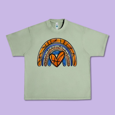 Basketball Rainbow Urban Heavy Tee Designed By Zillion Design Studio