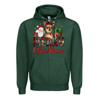 Sports Green merry christmas chihuahua Zipper Hoodie - JahusDesignShop