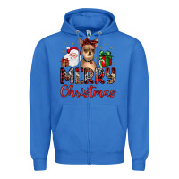 True Royal merry christmas chihuahua Zipper Hoodie - JahusDesignShop