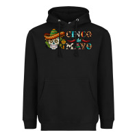 Black cinco de mayo skull Heavyweight Hoodie - BarkalooDesign