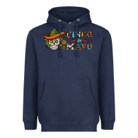Navy cinco de mayo skull Heavyweight Hoodie - BarkalooDesign
