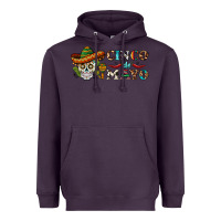 Plum cinco de mayo skull Heavyweight Hoodie - BarkalooDesign