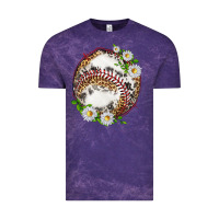 Cloud Purple baseball with patterns Vintage Tee - texasbilliewilder