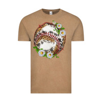 Vintage Coffee baseball with patterns Vintage Tee - texasbilliewilder