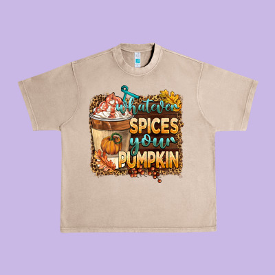 Whatever Spıces Your Pumpkin Urban Heavy Tee Designed By Barkaloodesign
