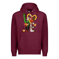 Burgundy teacher love nca Premium Hoodie - NancyCooperArtShop