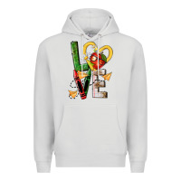 Dove Grey teacher love nca Premium Hoodie - NancyCooperArtShop
