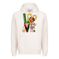 Pale Pink teacher love nca Premium Hoodie - NancyCooperArtShop