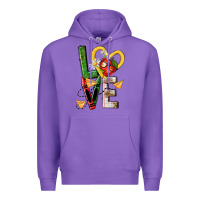 Purple teacher love nca Premium Hoodie - NancyCooperArtShop