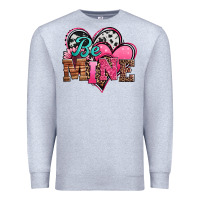 Heather Grey valentines day western hearts be mine Premium Sweatshirt - Jasminsmagicworld