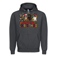 Smoke merry christmas chihuahua pitbull pug dachshund Zipper Hoodie - JahusDesignShop