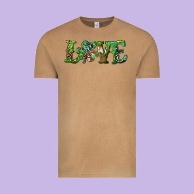 Vintage Tee love with shamrock
