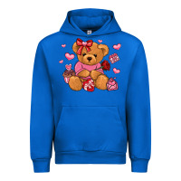 Cobalt valentines day teddy bear Urban Hoodie - LillyAllenDesigns