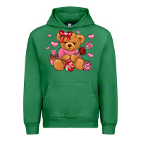 Emerald valentines day teddy bear Urban Hoodie - LillyAllenDesigns
