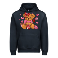 Navy valentines day teddy bear Urban Hoodie - LillyAllenDesigns