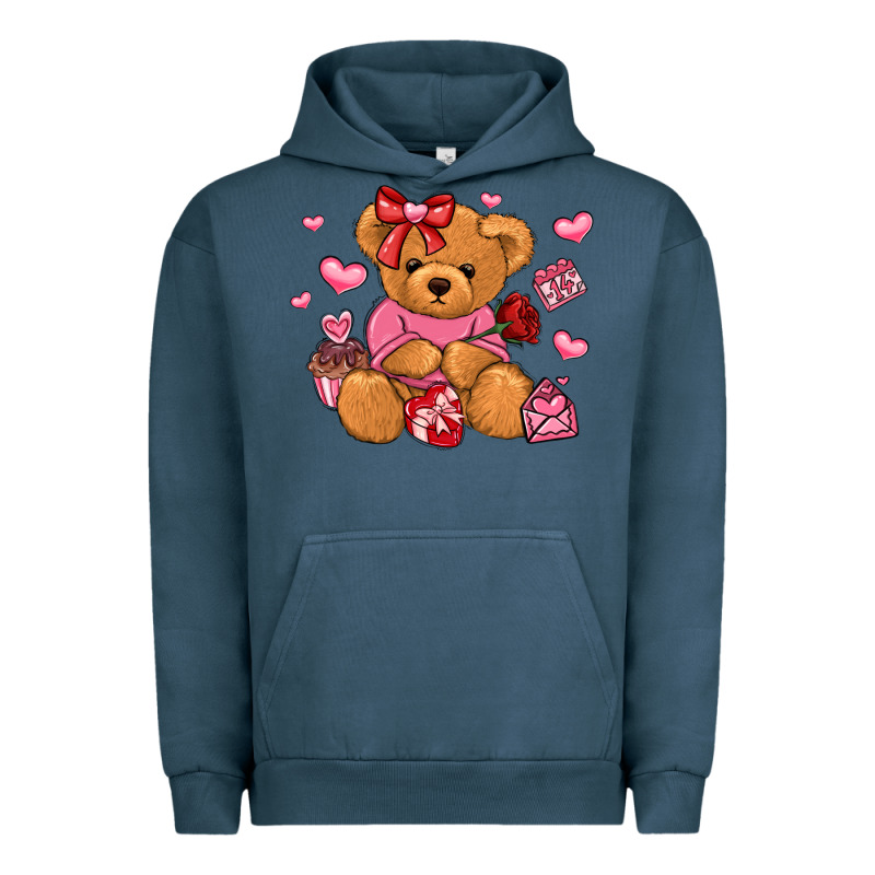Valentines Day Teddy Bear Urban Hoodie by LillyAllenDesigns | Teevron