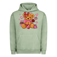 Pigment Oil Green valentines day teddy bear Urban Hoodie - LillyAllenDesigns