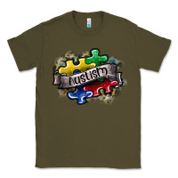 Army Green austism Classic Tee - SublimationCraftShop
