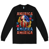 Black America skeleton 4th of july Long Sleeve Tee - CowGirlArtShop