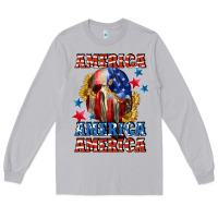 Moon Dust America skeleton 4th of july Long Sleeve Tee - CowGirlArtShop