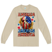 Mushroom America skeleton 4th of july Long Sleeve Tee - CowGirlArtShop