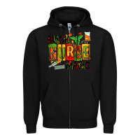Black black nurse magic Zipper Hoodie - AdoDesignShop