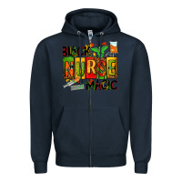 Navy black nurse magic Zipper Hoodie - AdoDesignShop