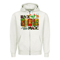 Oatmeal Heather black nurse magic Zipper Hoodie - AdoDesignShop