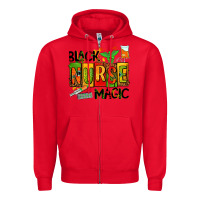 Red black nurse magic Zipper Hoodie - AdoDesignShop