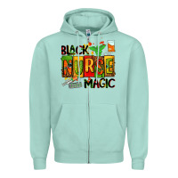 Seafoam black nurse magic Zipper Hoodie - AdoDesignShop