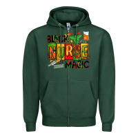 Sports Green black nurse magic Zipper Hoodie - AdoDesignShop