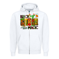 White black nurse magic Zipper Hoodie - AdoDesignShop
