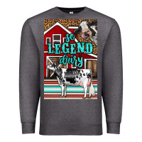 Charcoal Heather Western So Legend Dairy Holstein Cow Premium Sweatshirt - LillyAllenDesigns