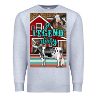 Heather Grey Western So Legend Dairy Holstein Cow Premium Sweatshirt - LillyAllenDesigns