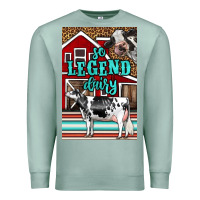 Seafoam Western So Legend Dairy Holstein Cow Premium Sweatshirt - LillyAllenDesigns