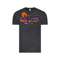 Vintage Black raising ballers basketball Vintage Tee - Zillion Design Studio
