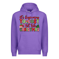 Purple it's beginning to cost a lot like christmas Premium Hoodie - MaliasSmallBusiness