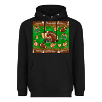 Black football leopard Heavyweight Hoodie - NancyCooperArtShop