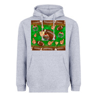 Heather Grey football leopard Heavyweight Hoodie - NancyCooperArtShop