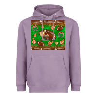 Lavender football leopard Heavyweight Hoodie - NancyCooperArtShop