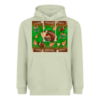 Matcha football leopard Heavyweight Hoodie - NancyCooperArtShop