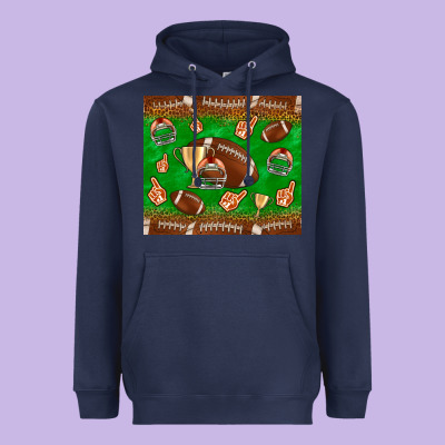 Football Leopard Heavyweight Hoodie Designed By Nancycooperartshop