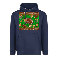 Navy football leopard Heavyweight Hoodie - NancyCooperArtShop