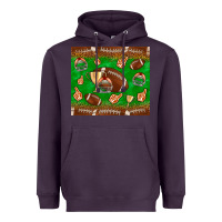 Plum football leopard Heavyweight Hoodie - NancyCooperArtShop